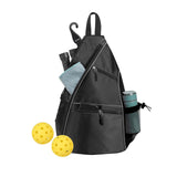 Maxbell Pickleball Bag Backpack Portable Zipper Closure Casual Pickleball Paddle Bag Black