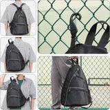 Maxbell Pickleball Bag Backpack Portable Zipper Closure Casual Pickleball Paddle Bag Black