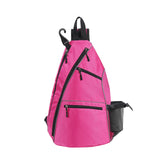 Pickleball Bag Backpack Portable Zipper Closure Casual Pickleball Paddle Bag Rose Red