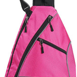 Pickleball Bag Backpack Portable Zipper Closure Casual Pickleball Paddle Bag Rose Red