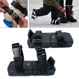 Maxbell Ski Shoes Stable Short Ski Skates for Downhill Outdoor Activities Snow Parks Black Boxed