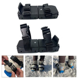 Maxbell Ski Shoes Stable Short Ski Skates for Downhill Outdoor Activities Snow Parks Black Boxed