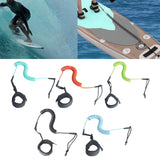 Coiled Surfboard Leash Lightweight Paddle Leash Shortboard Kayak Black