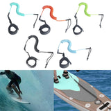 Coiled Surfboard Leash Lightweight Paddle Leash Shortboard Kayak Black