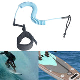 Coiled Surfboard Leash Lightweight Paddle Leash Shortboard Kayak Blue