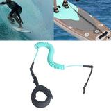 Coiled Surfboard Leash Lightweight Paddle Leash Shortboard Kayak Light Blue