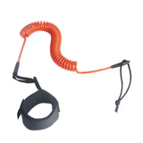 Coiled Surfboard Leash Lightweight Paddle Leash Shortboard Kayak Orange