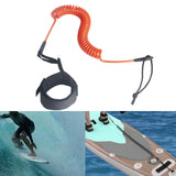 Coiled Surfboard Leash Lightweight Paddle Leash Shortboard Kayak Orange