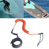 Coiled Surfboard Leash Lightweight Paddle Leash Shortboard Kayak Orange