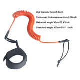 Coiled Surfboard Leash Lightweight Paddle Leash Shortboard Kayak Orange