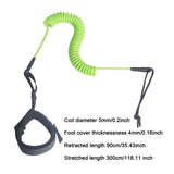 Coiled Surfboard Leash Lightweight Paddle Leash Shortboard Kayak Green