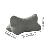 Lumbar Pillow with Removable and Washable Cover Soft Waist Support Pillow Gray