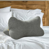 Lumbar Pillow with Removable and Washable Cover Soft Waist Support Pillow Gray