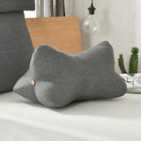 Lumbar Pillow with Removable and Washable Cover Soft Waist Support Pillow Gray