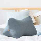 Lumbar Pillow with Removable and Washable Cover Soft Waist Support Pillow Blue