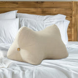 Maxbell Lumbar Pillow with Removable and Washable Cover Soft Waist Support Pillow Beige