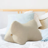 Maxbell Lumbar Pillow with Removable and Washable Cover Soft Waist Support Pillow Beige