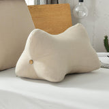 Maxbell Lumbar Pillow with Removable and Washable Cover Soft Waist Support Pillow Beige