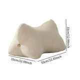 Maxbell Lumbar Pillow with Removable and Washable Cover Soft Waist Support Pillow Beige