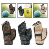 Maxbell Golf Ball Pouch Holds 3 Balls & 3 Tees Small Golf Ball Carrier Bag Women Men Brown