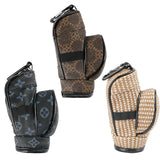 Maxbell Golf Ball Pouch Holds 3 Balls & 3 Tees Small Golf Ball Carrier Bag Women Men Brown