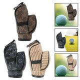Maxbell Golf Ball Pouch Holds 3 Balls & 3 Tees Small Golf Ball Carrier Bag Women Men Brown