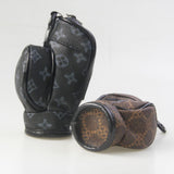 Maxbell Golf Ball Pouch Holds 3 Balls & 3 Tees Small Golf Ball Carrier Bag Women Men Brown