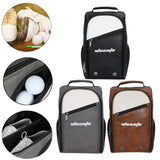 Golf Shoe Bag PU Golfer Gift with Ventilation Golf Equipment Sports Shoe Bag Black