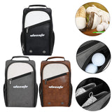 Golf Shoe Bag PU Golfer Gift with Ventilation Golf Equipment Sports Shoe Bag Black