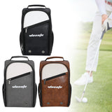 Golf Shoe Bag PU Golfer Gift with Ventilation Golf Equipment Sports Shoe Bag Black