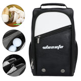 Golf Shoe Bag PU Golfer Gift with Ventilation Golf Equipment Sports Shoe Bag Black