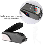 Maxbell Golf Shoe Bag PU Golfer Gift with Ventilation Golf Equipment Sports Shoe Bag Gray