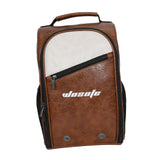 Golf Shoe Bag PU Golfer Gift with Ventilation Golf Equipment Sports Shoe Bag Brown