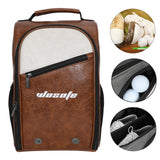 Golf Shoe Bag PU Golfer Gift with Ventilation Golf Equipment Sports Shoe Bag Brown