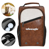 Golf Shoe Bag PU Golfer Gift with Ventilation Golf Equipment Sports Shoe Bag Brown