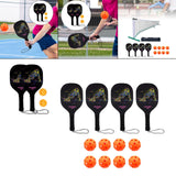 Pickleball Racket Set with Balls Pickleball Racquets for Kids Indoor Outdoor 2 Paddles 2 Balls