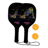 Pickleball Racket Set with Balls Pickleball Racquets for Kids Indoor Outdoor 2 Paddles 2 Balls