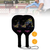 Pickleball Racket Set with Balls Pickleball Racquets for Kids Indoor Outdoor 2 Paddles 2 Balls