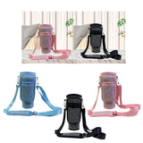 Water Bottle Carrier Bag Reusable Water Bottle Holder for Gym Cycling Travel Black