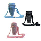 Water Bottle Carrier Bag Reusable Water Bottle Holder for Gym Cycling Travel Black