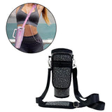 Water Bottle Carrier Bag Reusable Water Bottle Holder for Gym Cycling Travel Black