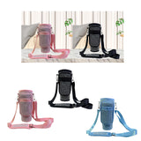 Water Bottle Carrier Bag Reusable Water Bottle Holder for Gym Cycling Travel Black