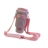 Water Bottle Carrier Bag Reusable Water Bottle Holder for Gym Cycling Travel Pink