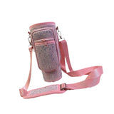 Water Bottle Carrier Bag Reusable Water Bottle Holder for Gym Cycling Travel Pink