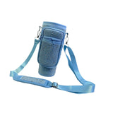 Water Bottle Carrier Bag Reusable Water Bottle Holder for Gym Cycling Travel Blue