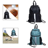 Drawstring Backpack Simple Casual Daypack for Shopping Backpacking Traveling Black