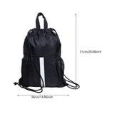 Drawstring Backpack Simple Casual Daypack for Shopping Backpacking Traveling Black