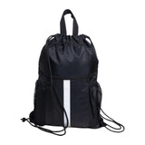 Drawstring Backpack Simple Casual Daypack for Shopping Backpacking Traveling Black