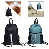 Drawstring Backpack Simple Casual Daypack for Shopping Backpacking Traveling Black