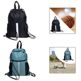 Drawstring Backpack Simple Casual Daypack for Shopping Backpacking Traveling Black